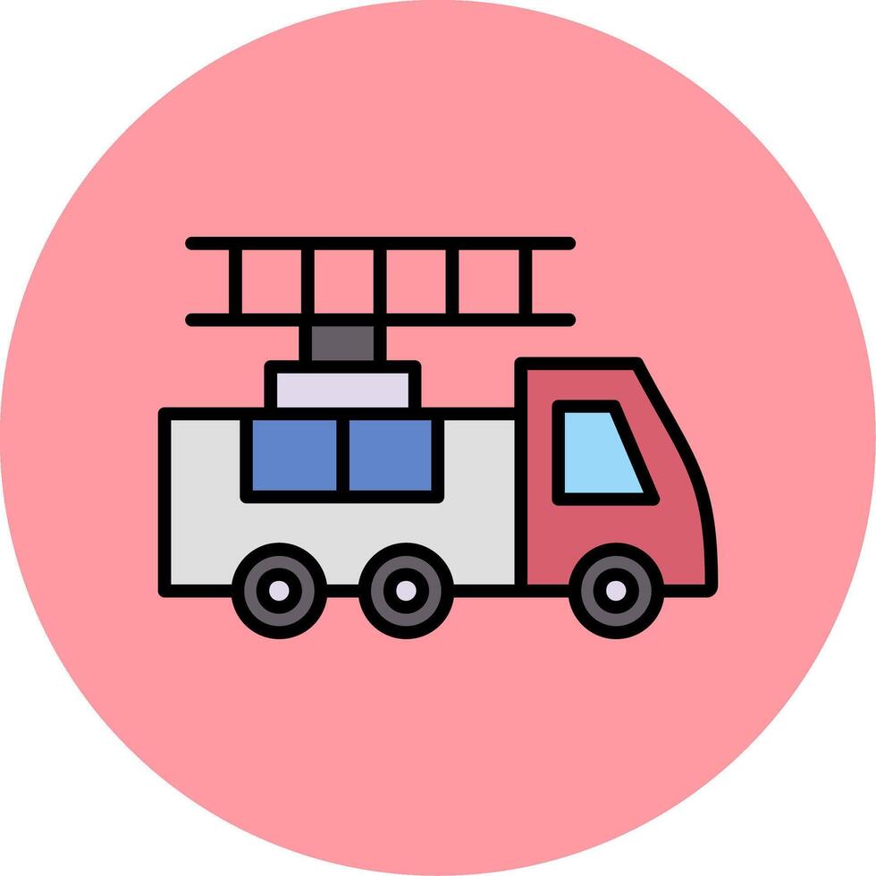 Ladder Truck Vector Icon