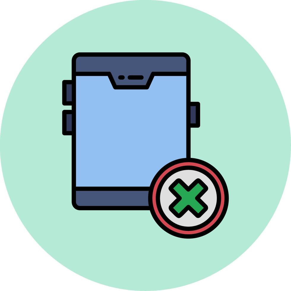 No Cellphone Vector Icon