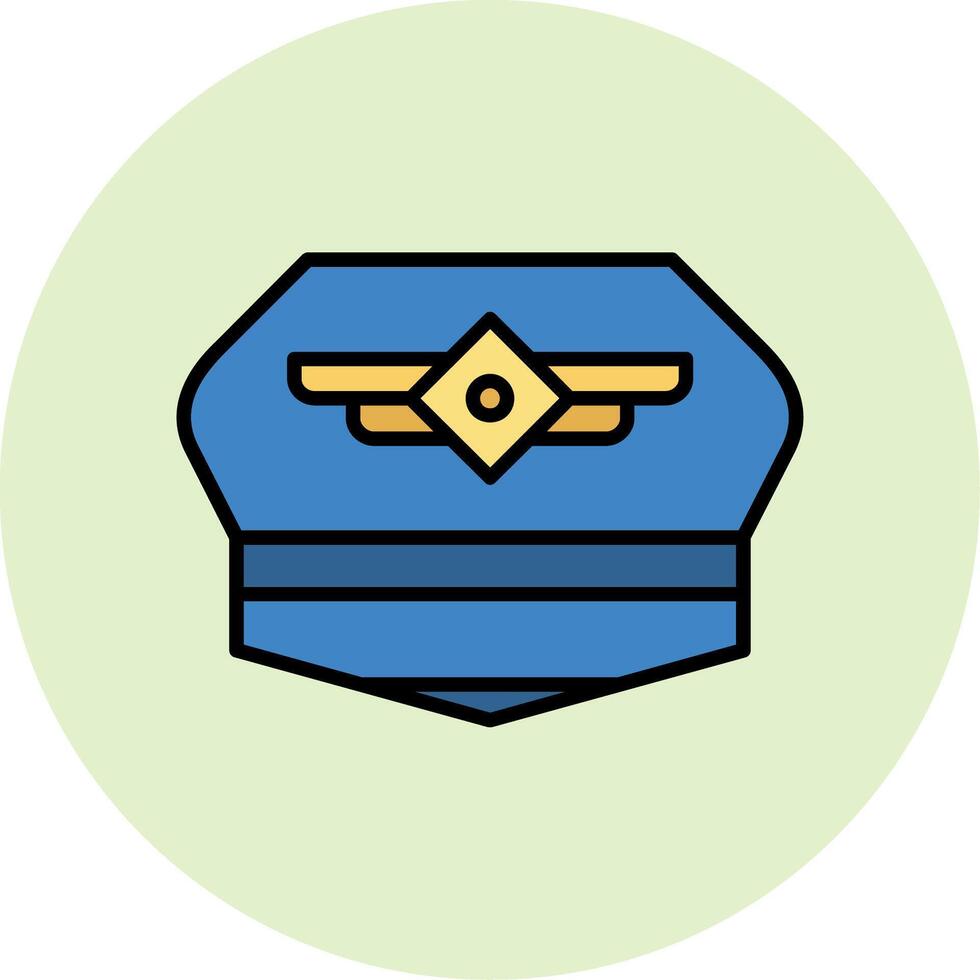 Pilot Hat Vector Icon