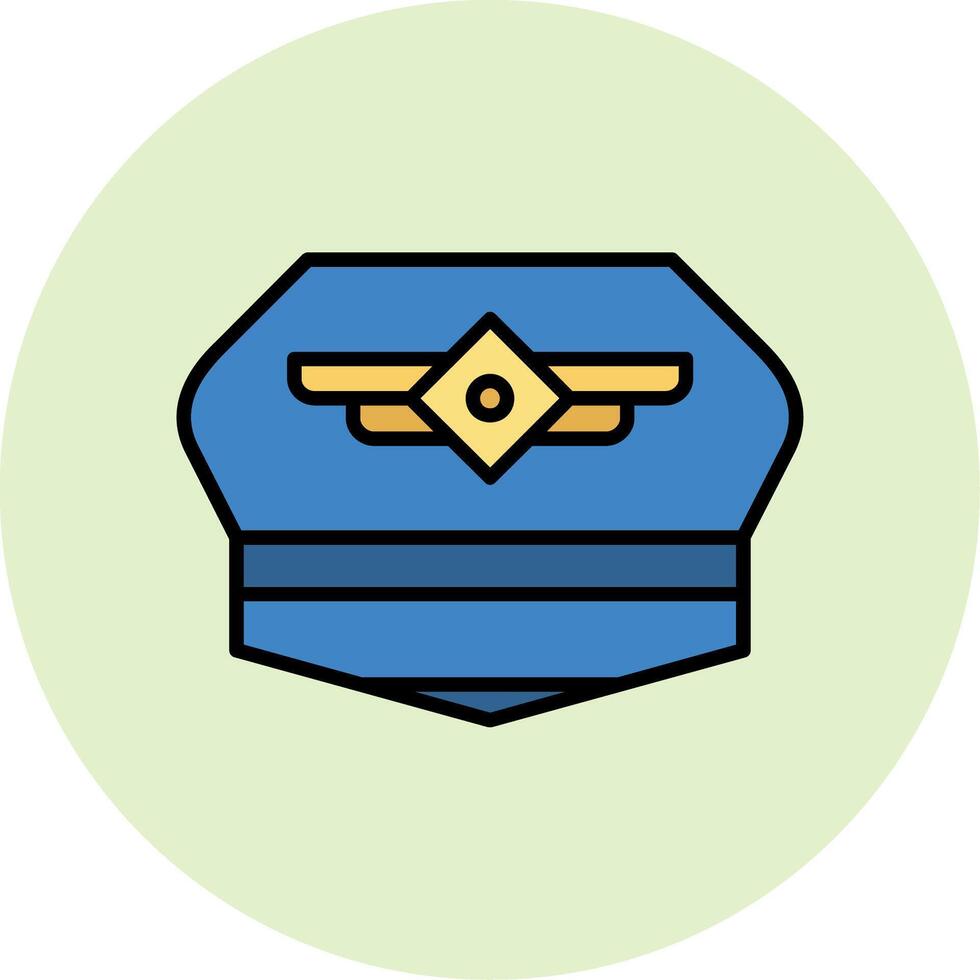 Pilot Hat Vector Icon