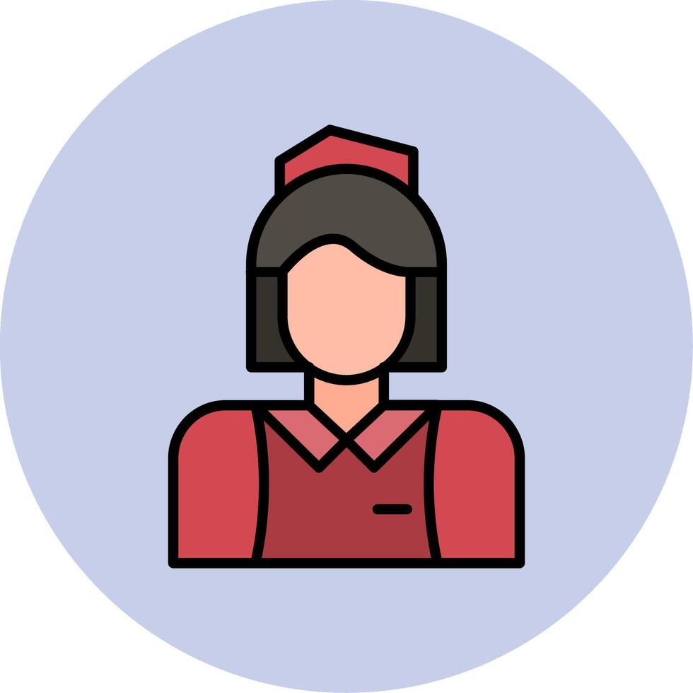 Flight Attendant Vector Icon