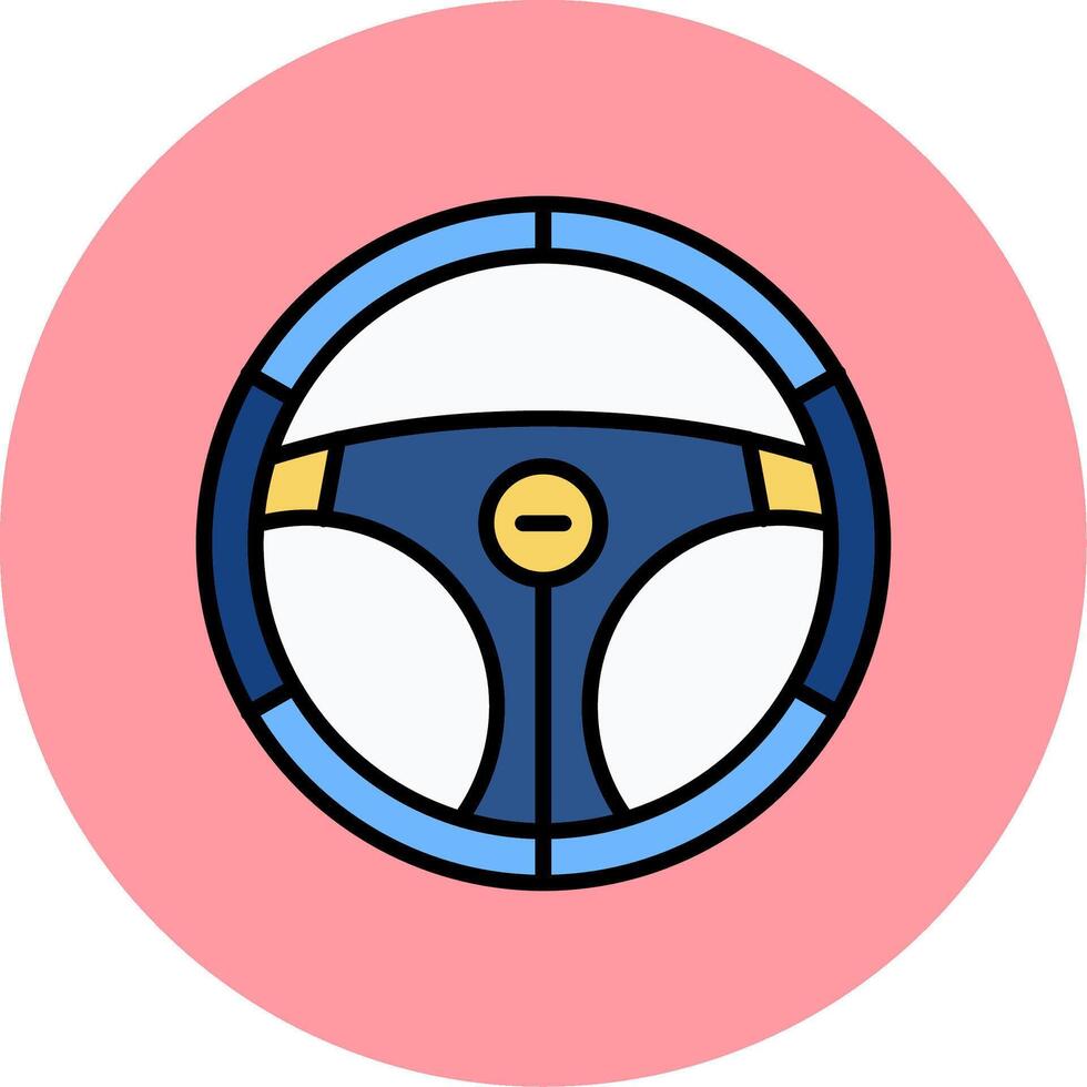 icono de vector de volante