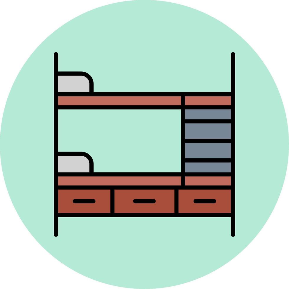 Bunk Bed Vector Icon