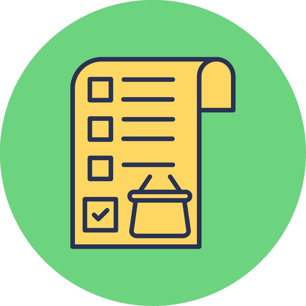 Shopping List Vector Icon