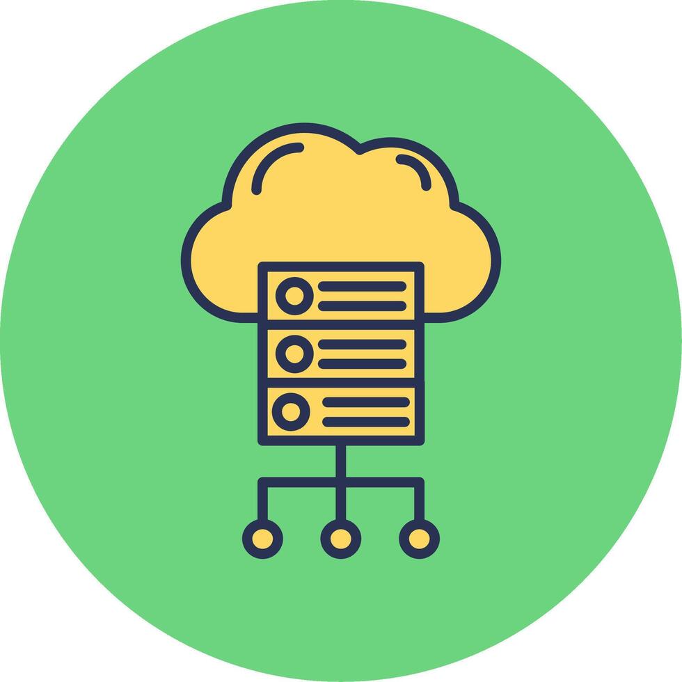 Cloud Server Vector Icon