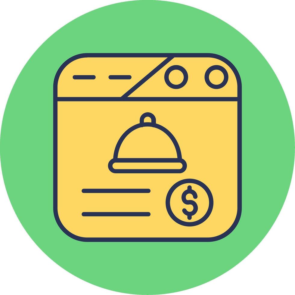 Online Food Order Vector Icon