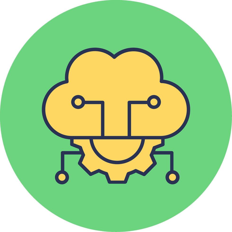 Cloud Server Settings Vector Icon