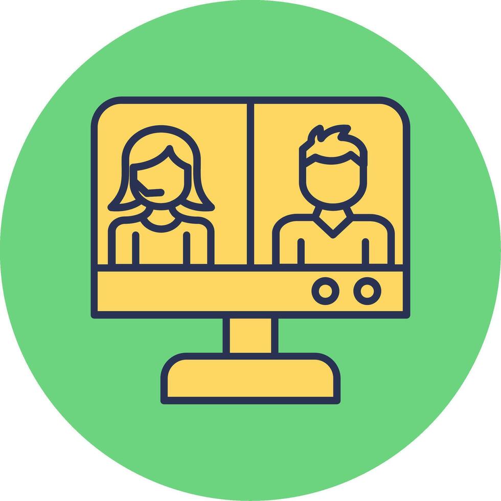 Video Conference Vector Icon