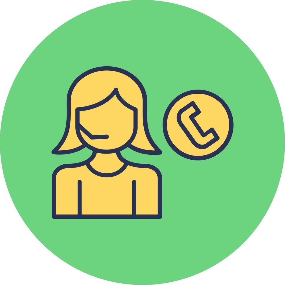 Call Center Agent Vector Icon