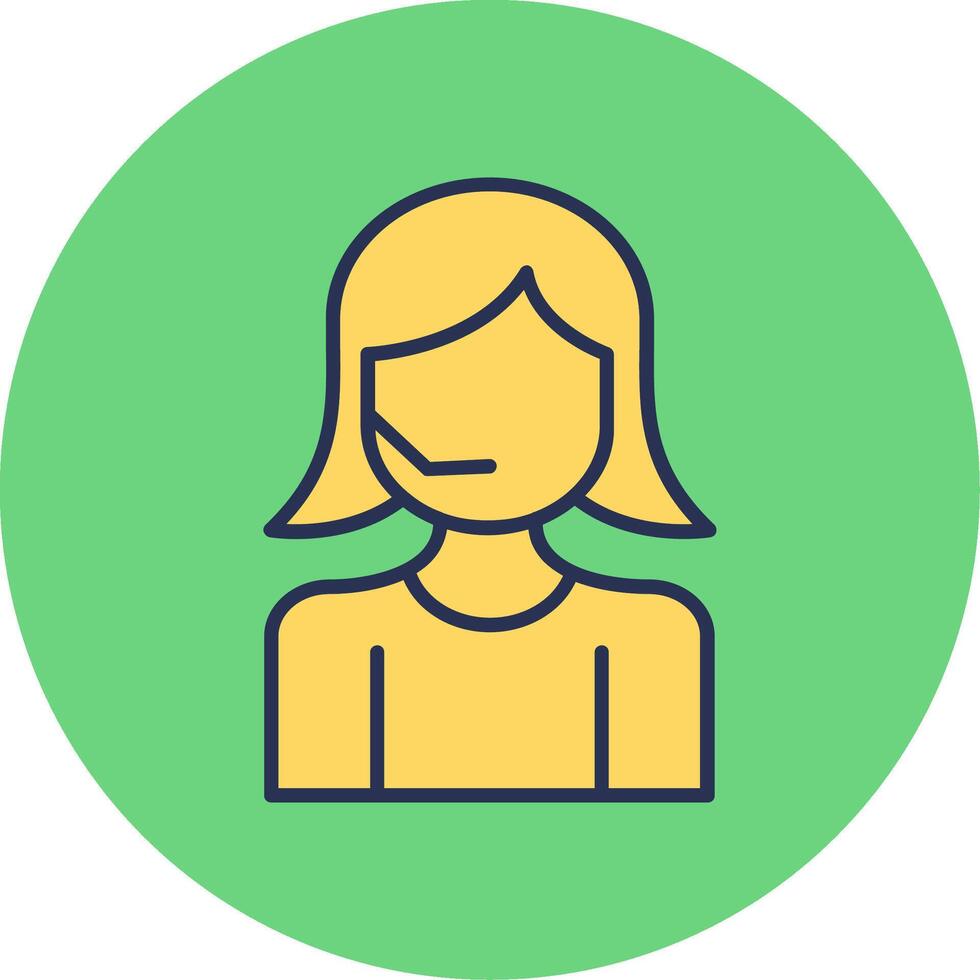 Call Center Agent Vector Icon