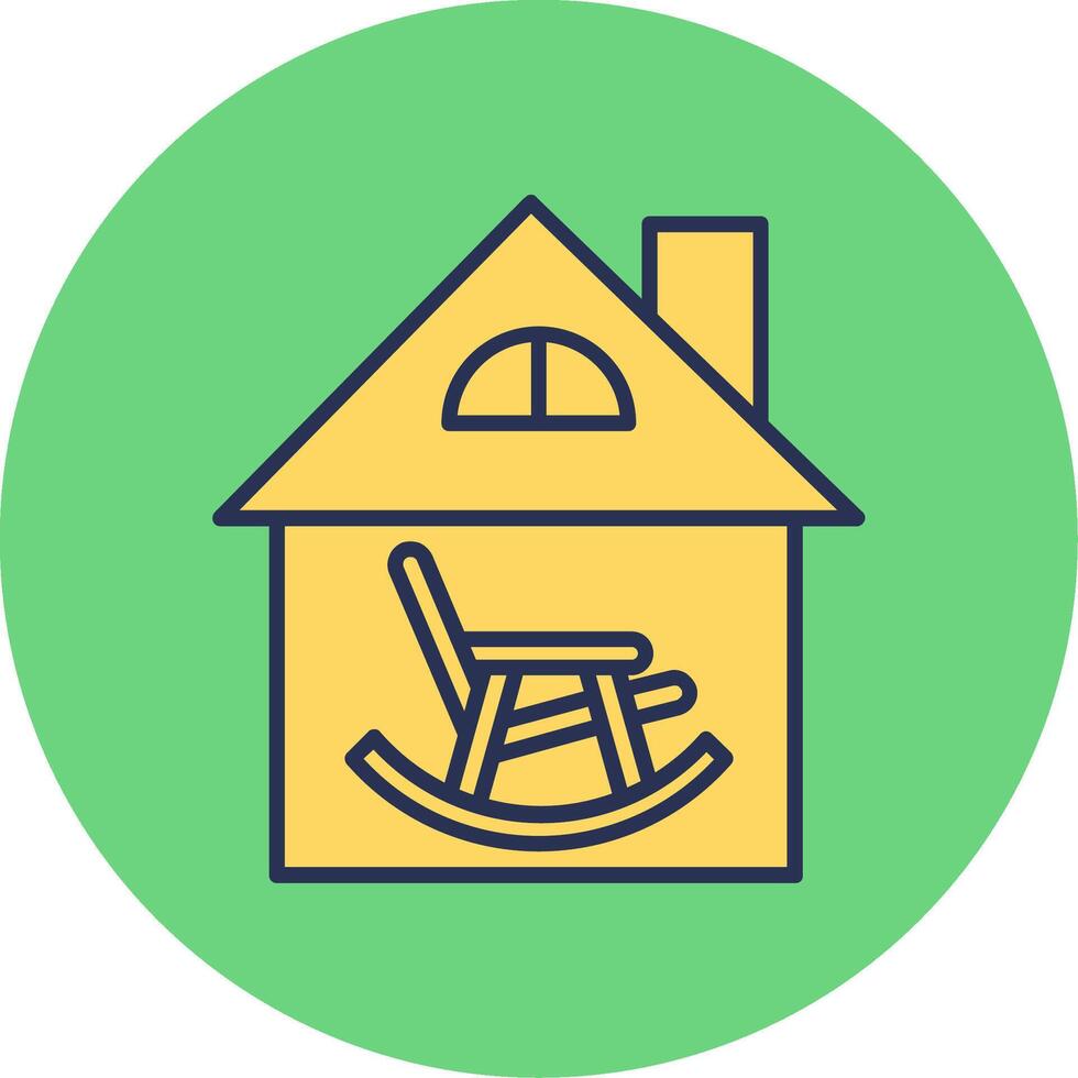 Retirement Home Vector Icon