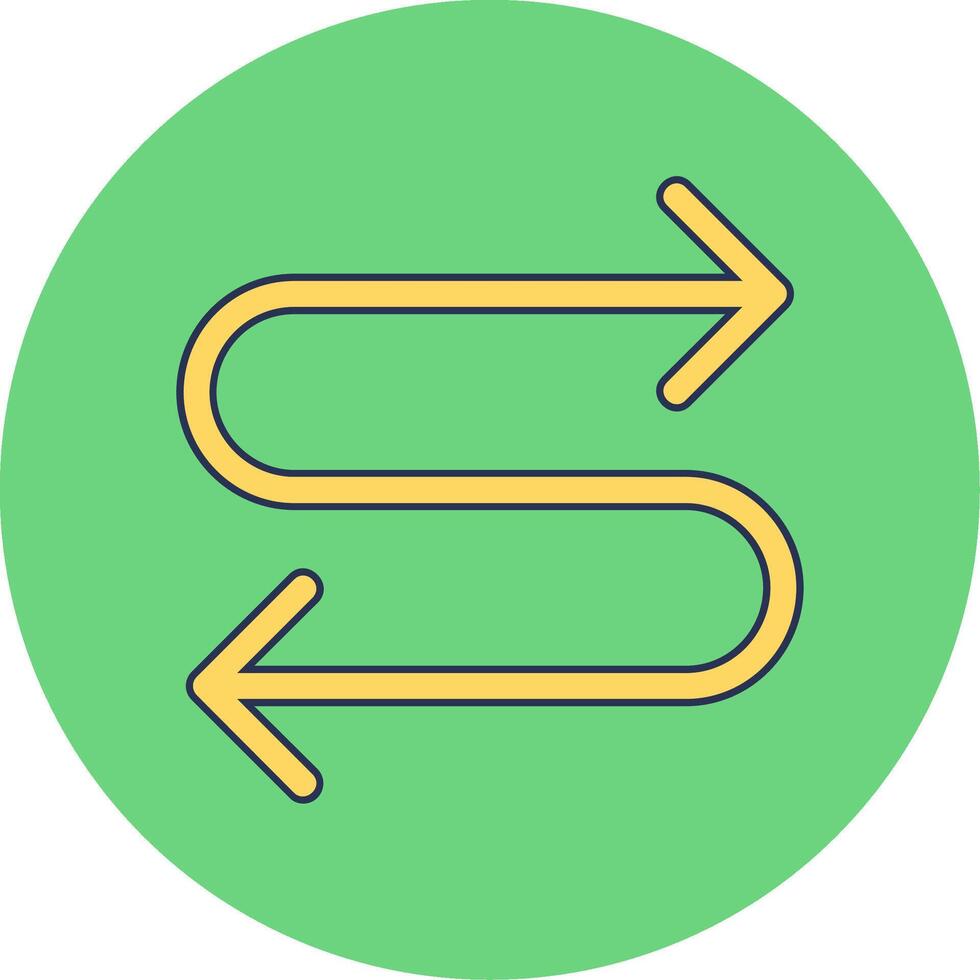 Zigzag Arrow Vector Icon