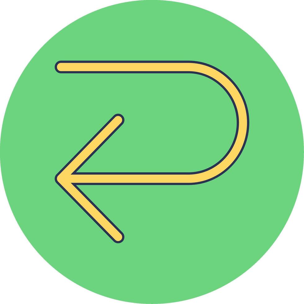 U Turn Vector Icon