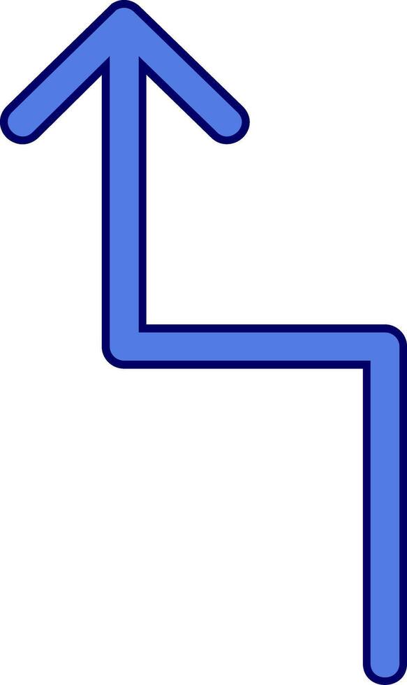 Zigzag Arrow Vector Icon