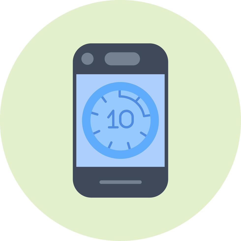 Mobile Phone Stopwatch Vector Icon