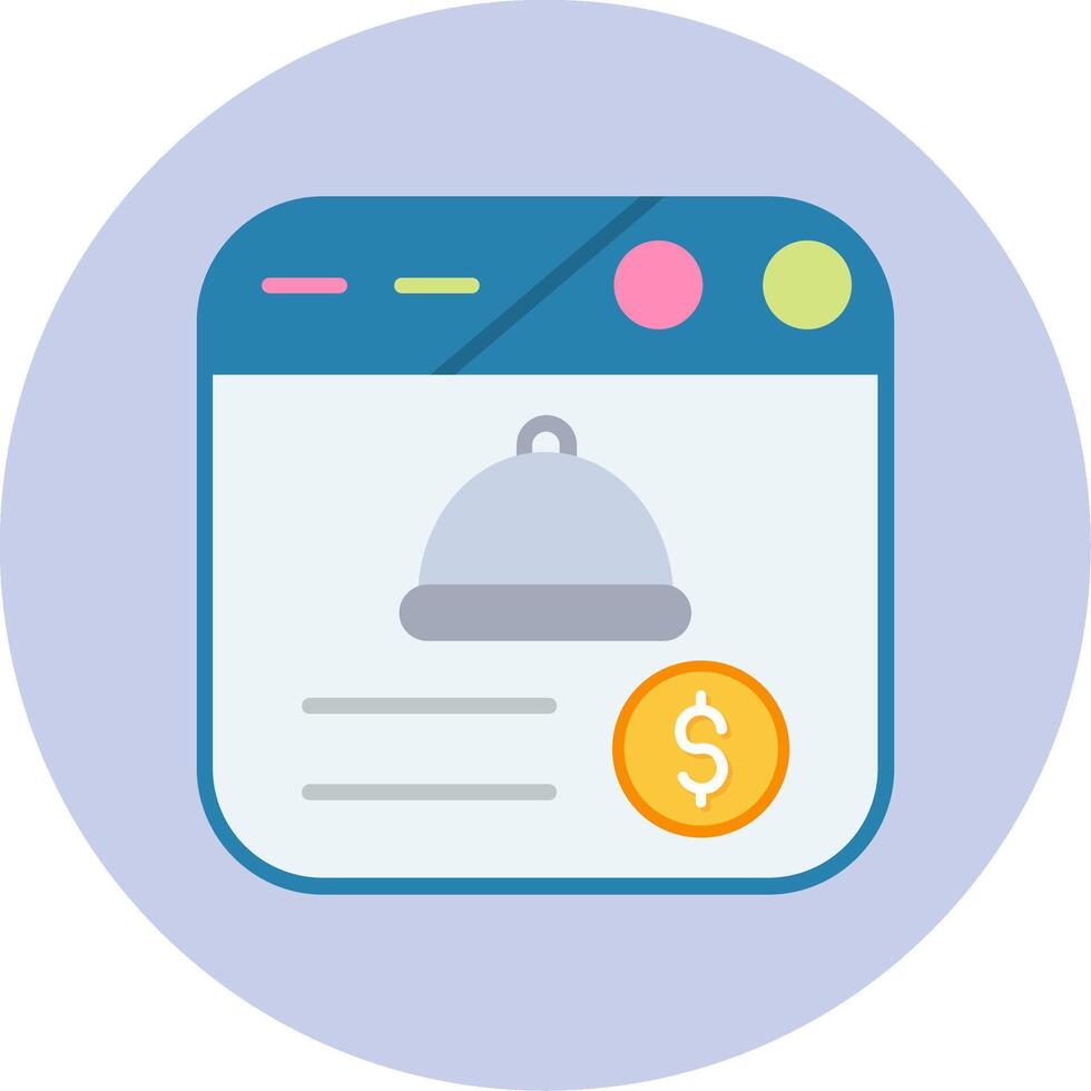 Online Food Order Vector Icon