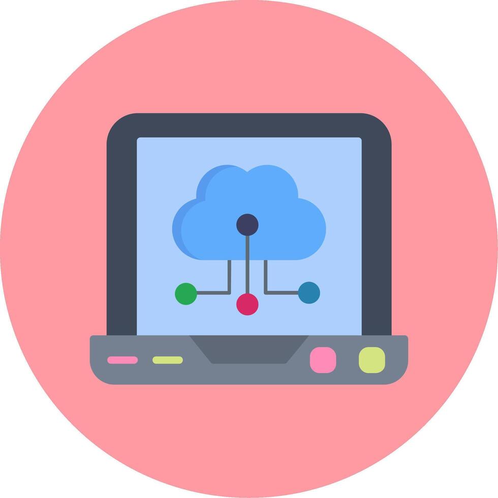 icono de vector de computación en la nube