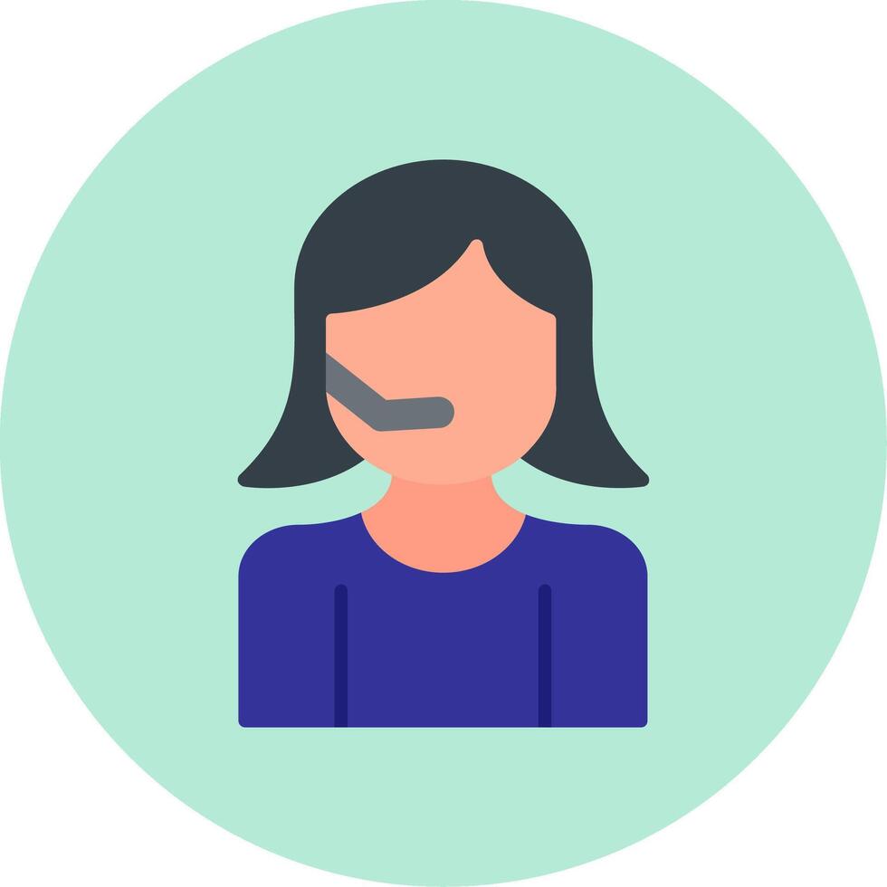 Call Center Agent Vector Icon