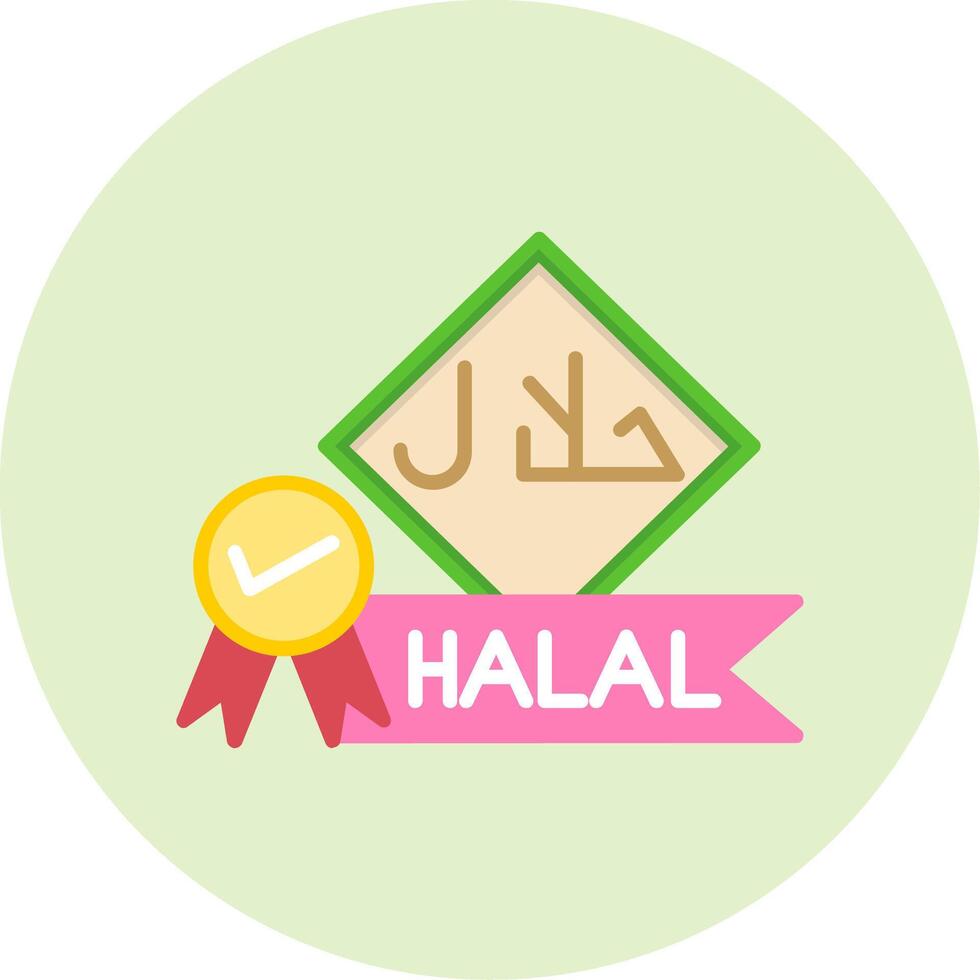 icono de vector halal