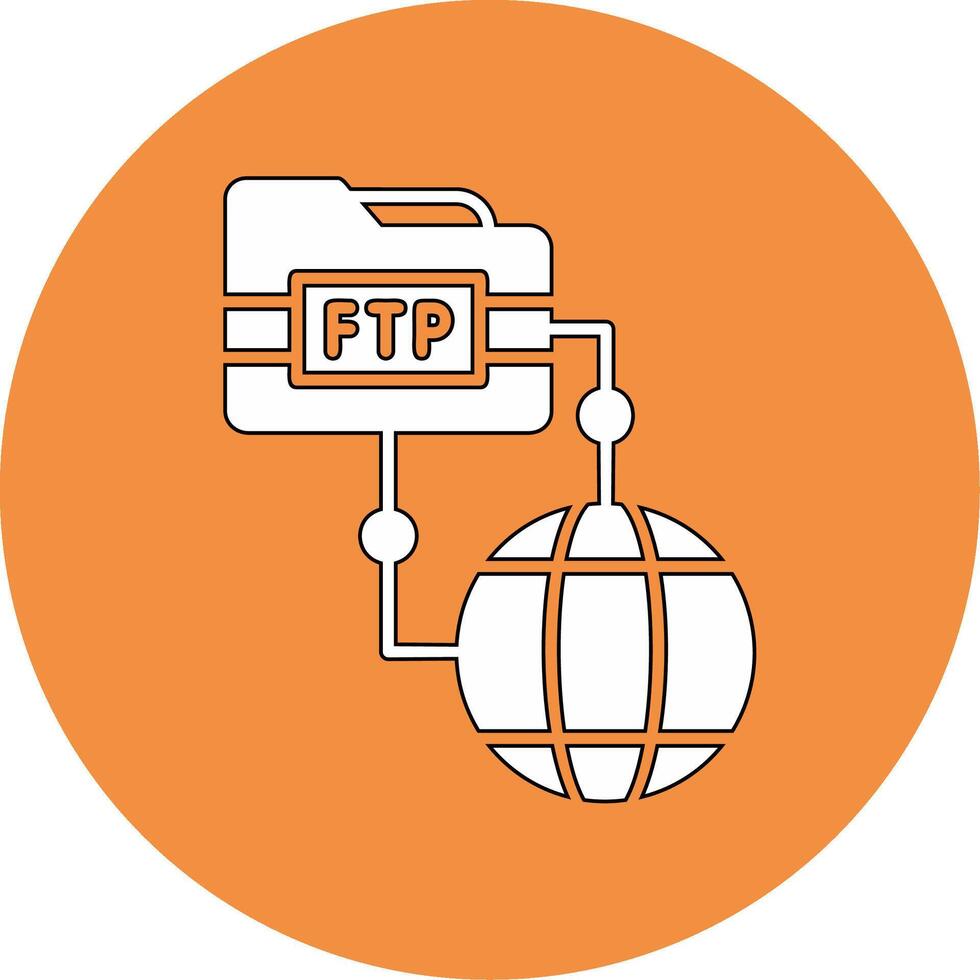 icono de vector ftp