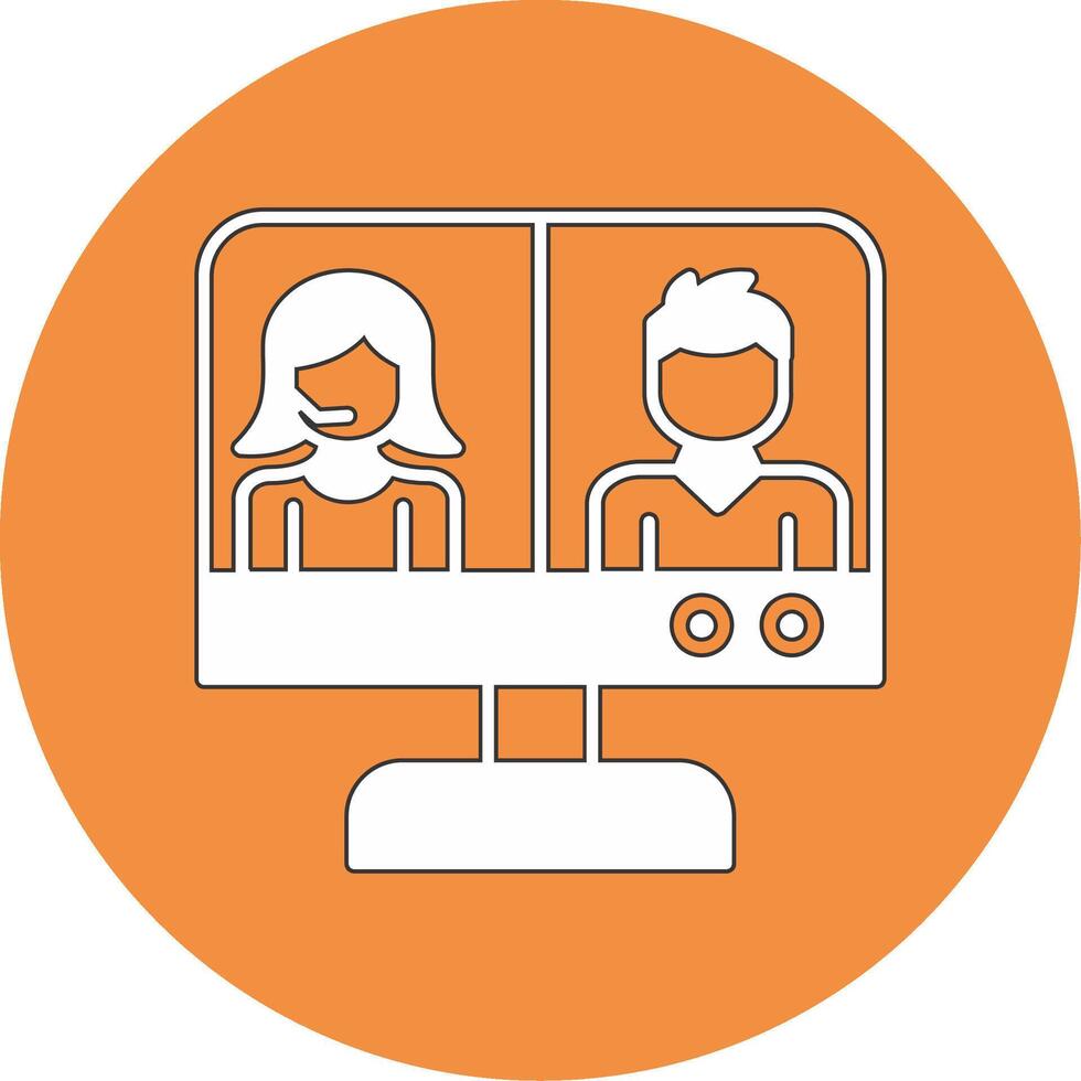 Video Conference Vector Icon