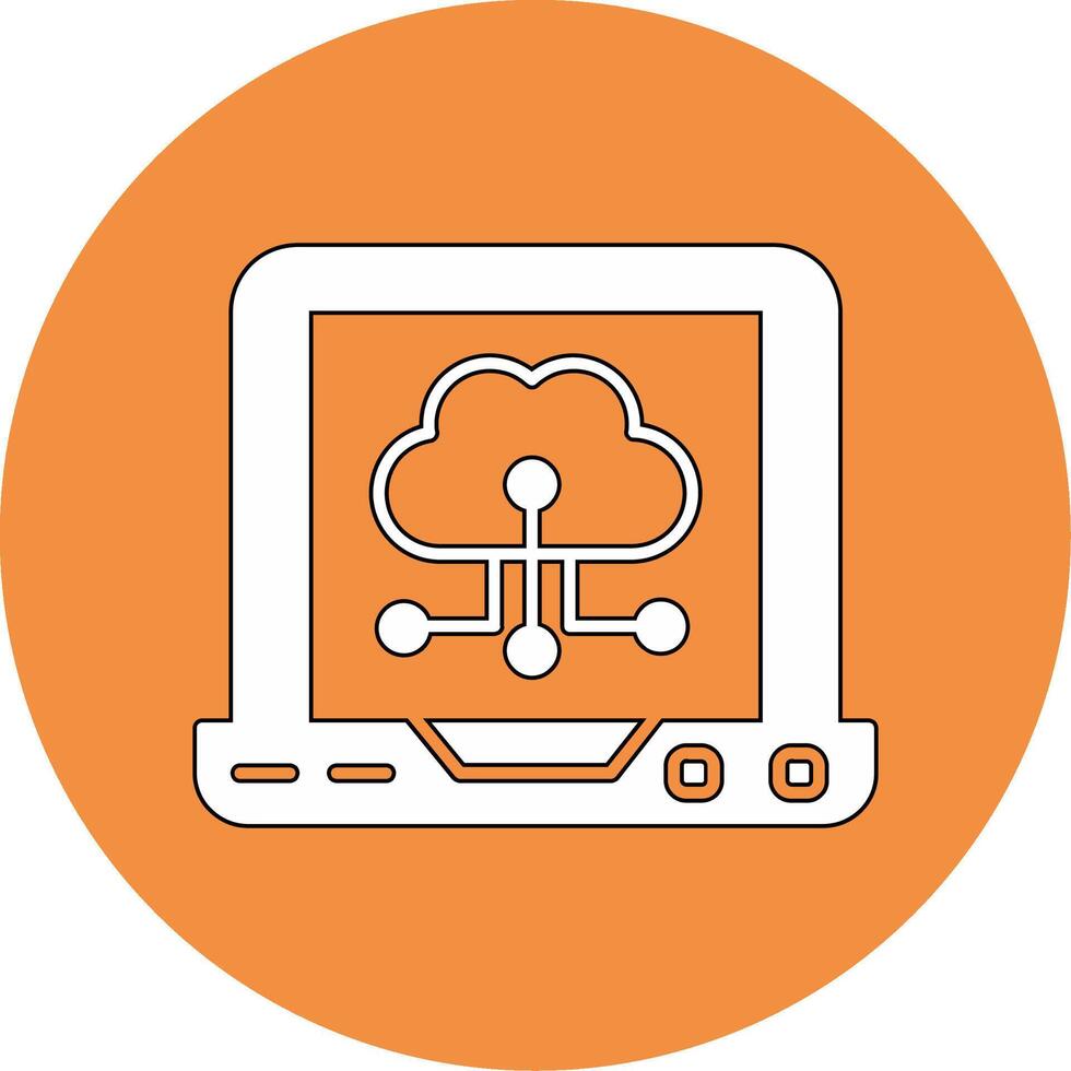 icono de vector de computación en la nube