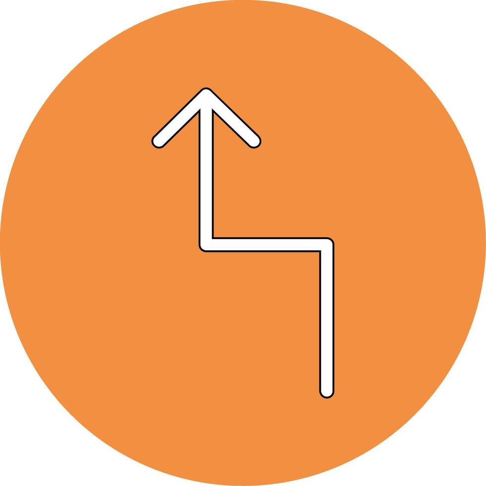 Zigzag Arrow Vector Icon