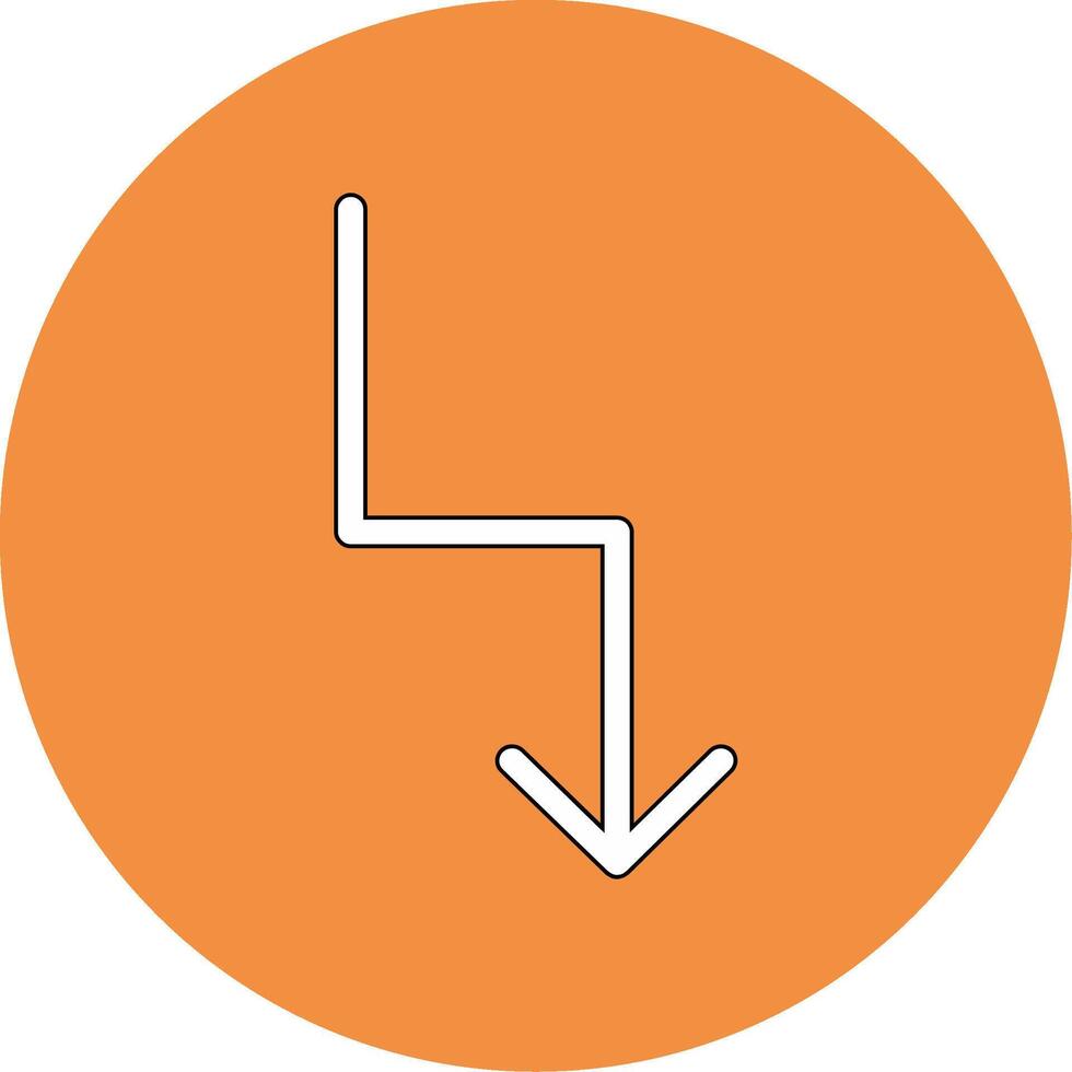 Zigzag Arrow Vector Icon