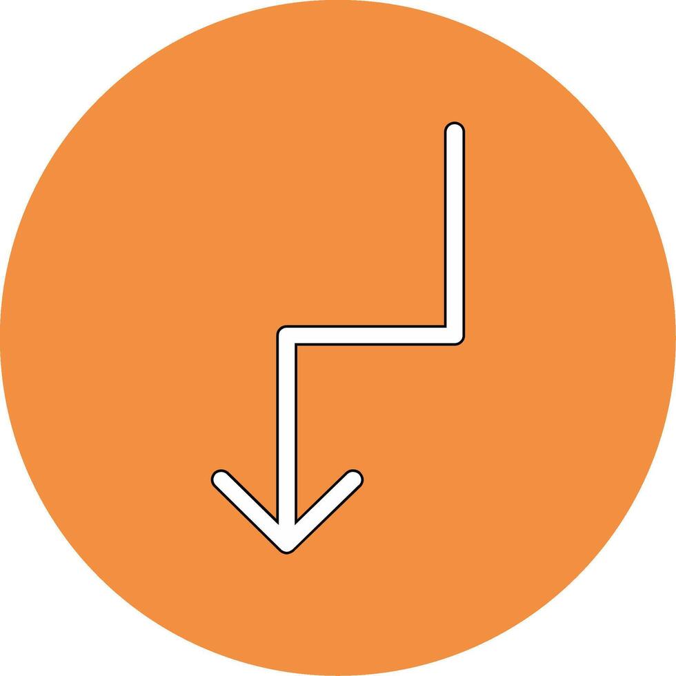 Zigzag Arrow Vector Icon