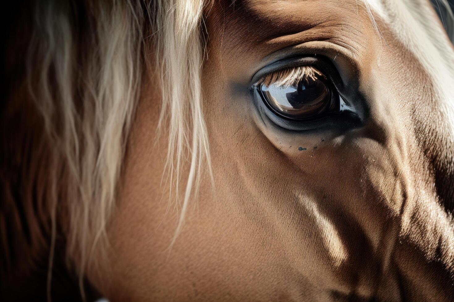 AI generated a close up photo of a horse