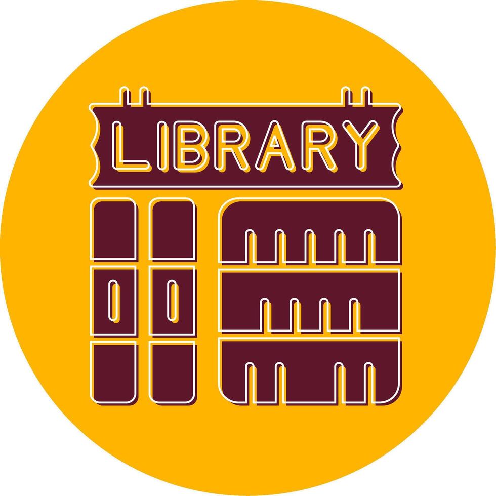 icono de vector de biblioteca