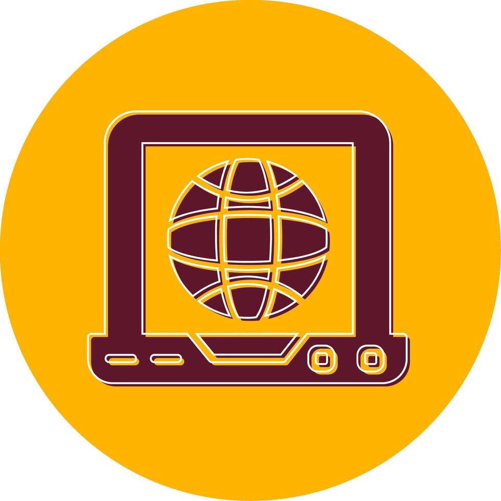 Laptop Internet Vector Icon