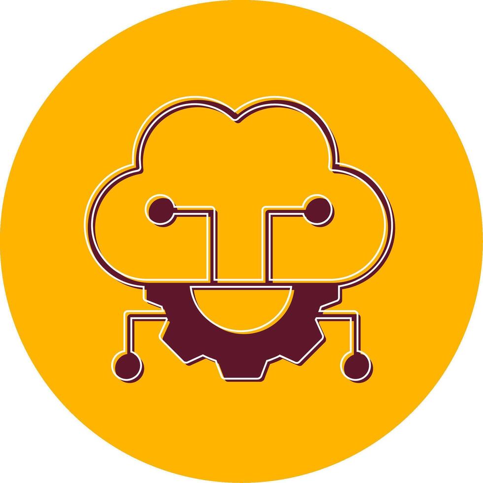 Cloud Server Settings Vector Icon