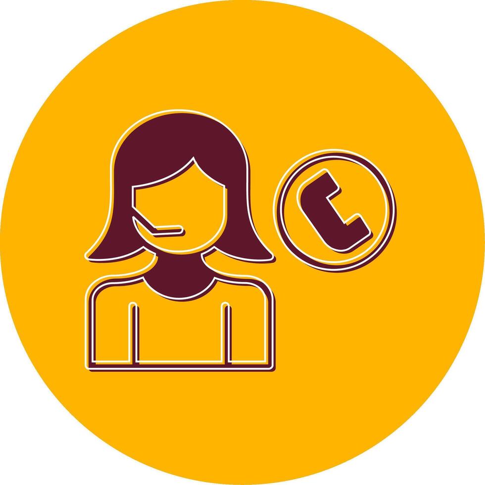 Call Center Agent Vector Icon