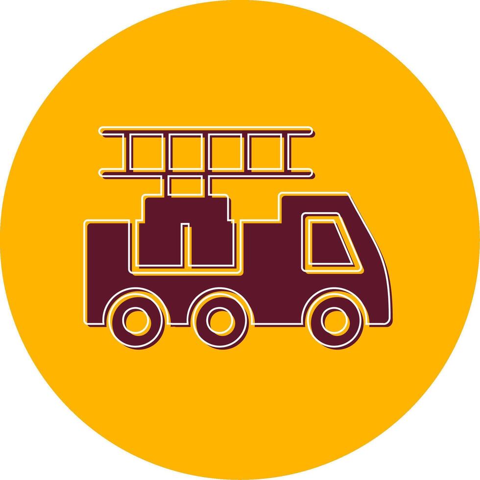 Ladder Truck Vector Icon