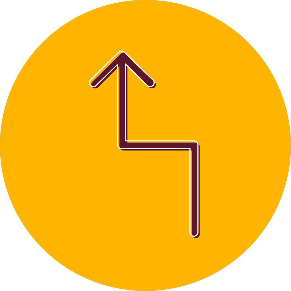 Zigzag Arrow Vector Icon