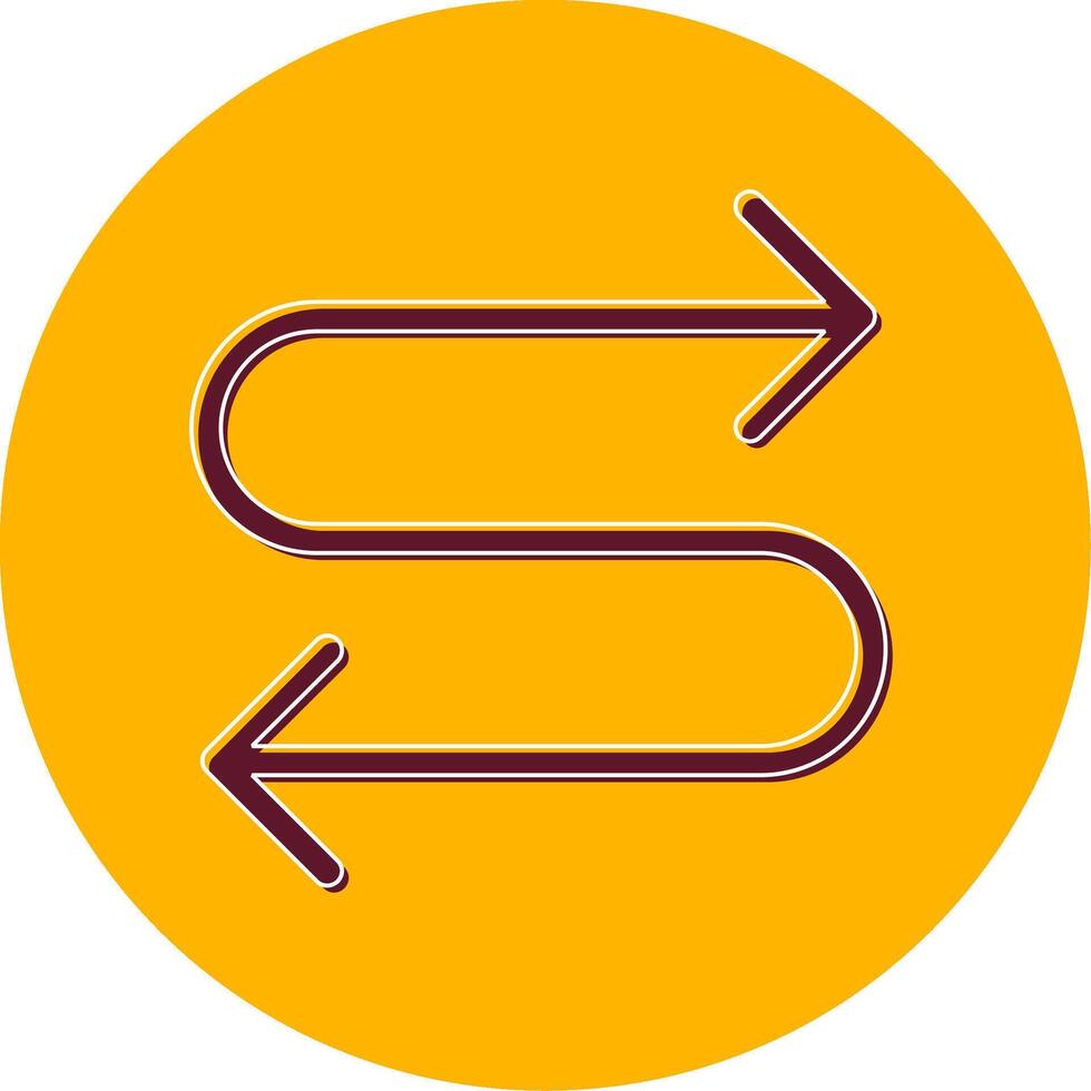Zigzag Arrow Vector Icon