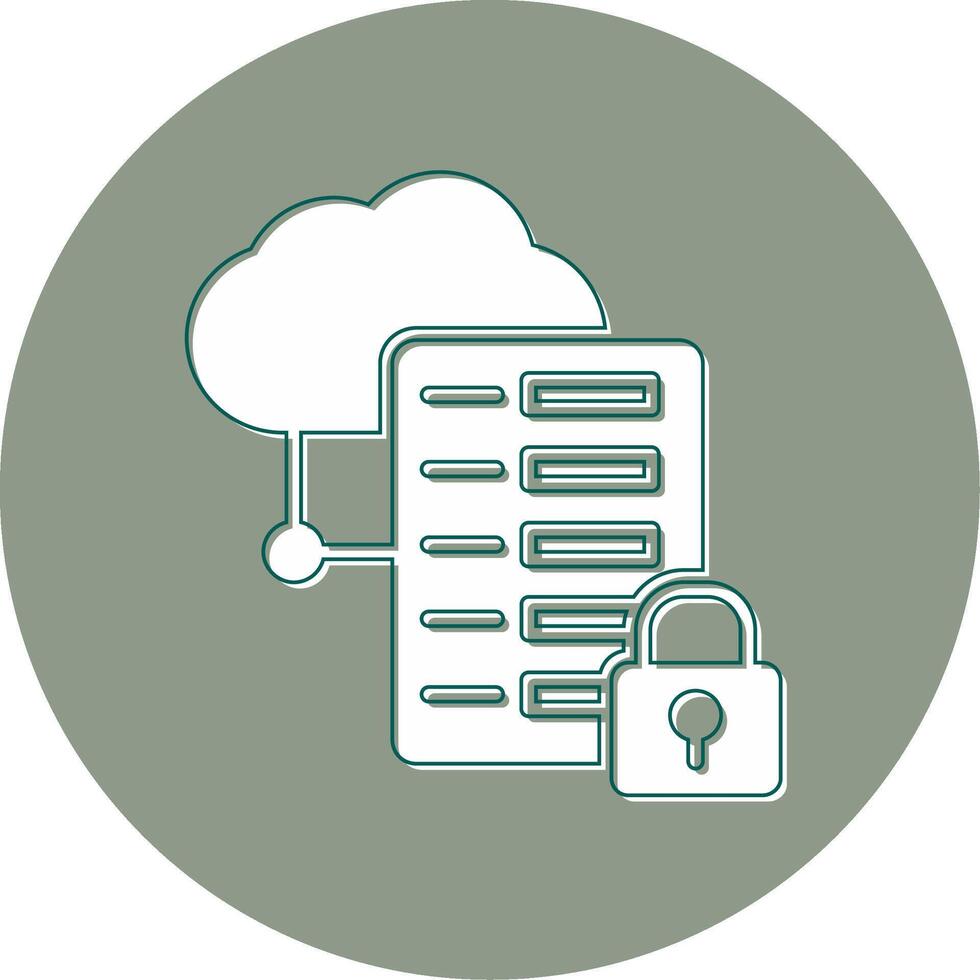 datos bloquear vector icono