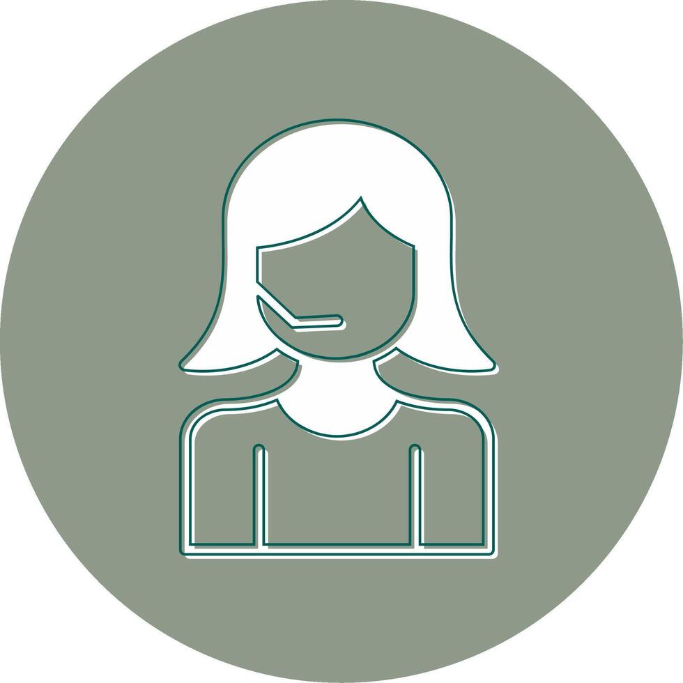 Call Center Agent Vector Icon