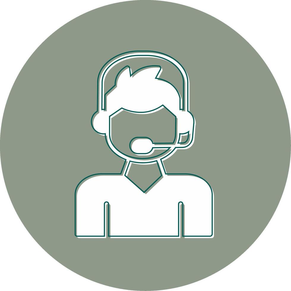 Call Center Agent Vector Icon