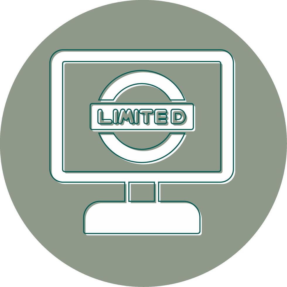 limitado vector icono