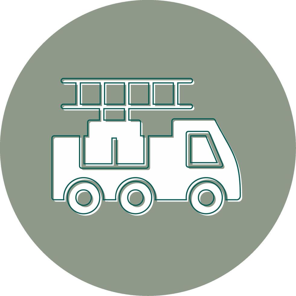 Ladder Truck Vector Icon