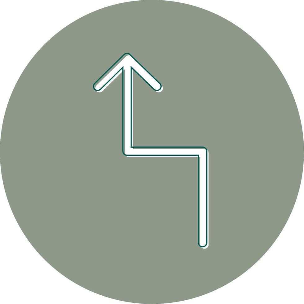 Zigzag Arrow Vector Icon