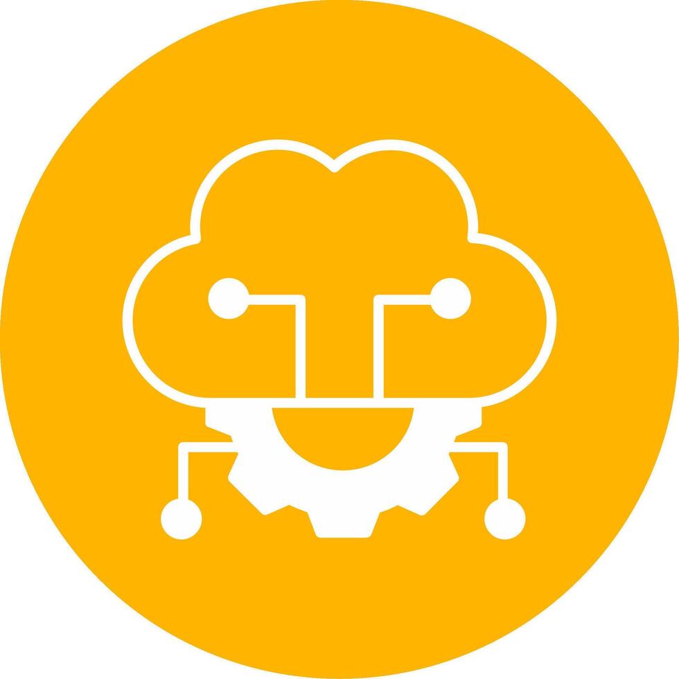 Cloud Server Settings Vector Icon