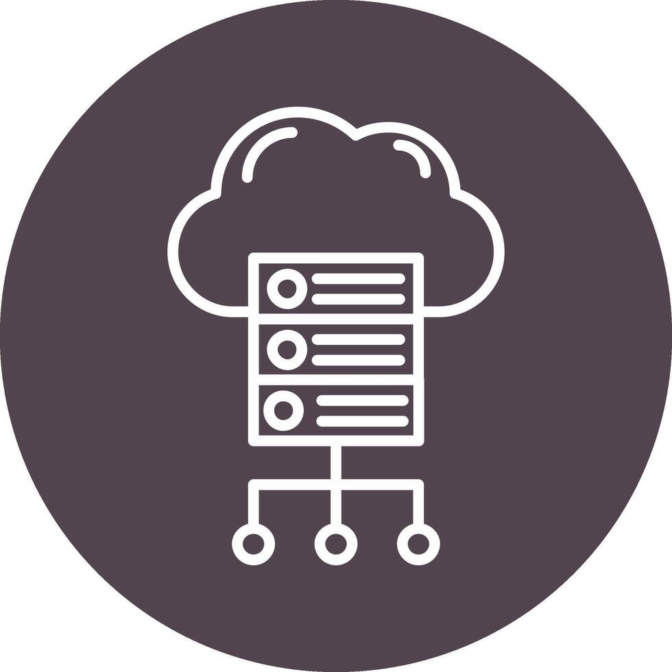 Cloud Server Vector Icon