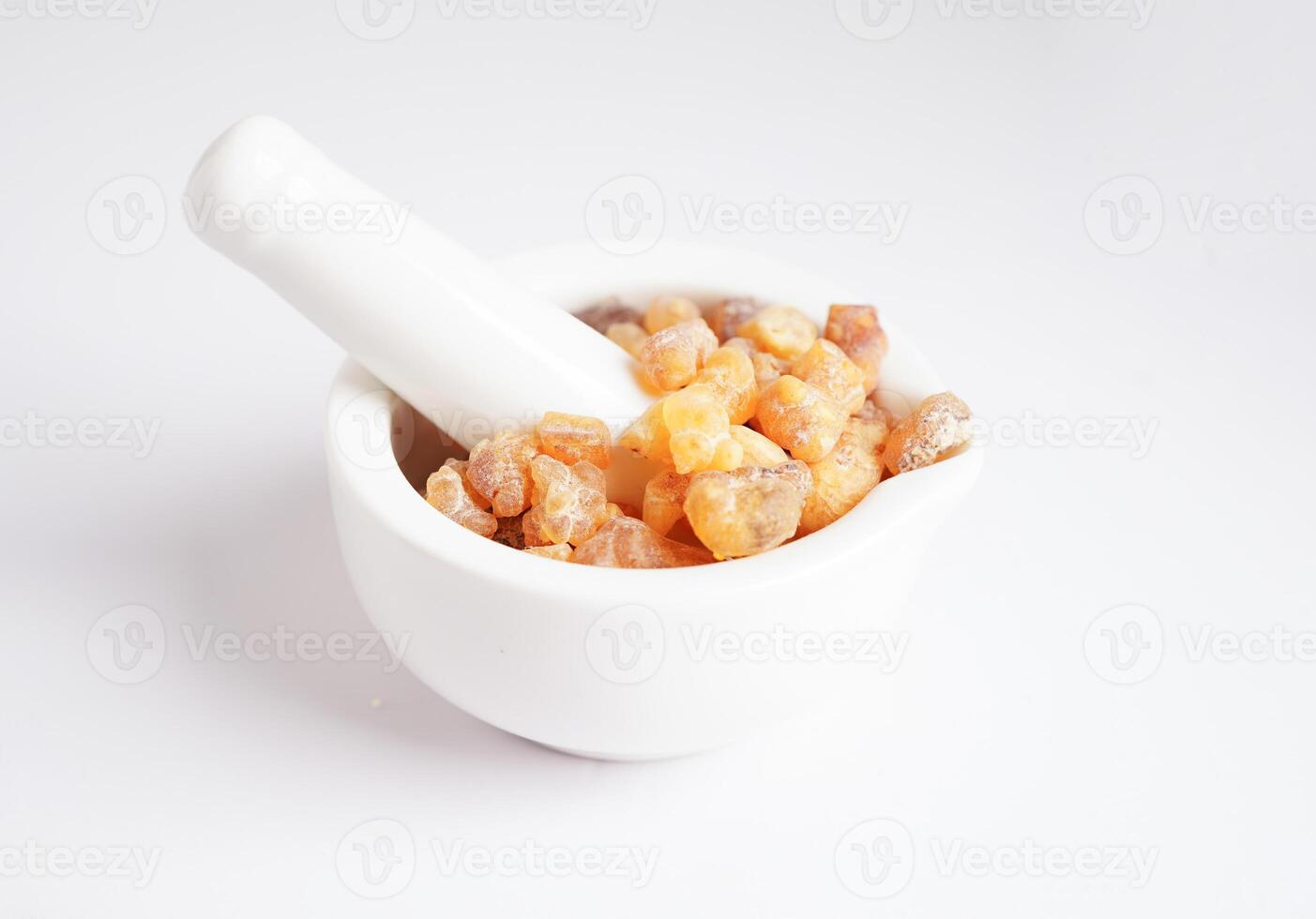 Frankincense or olibanum aromatic resin used in incense and perfumes. photo