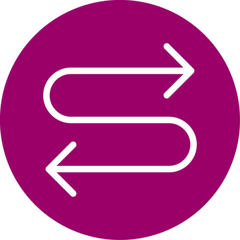 Zigzag Arrow Vector Icon