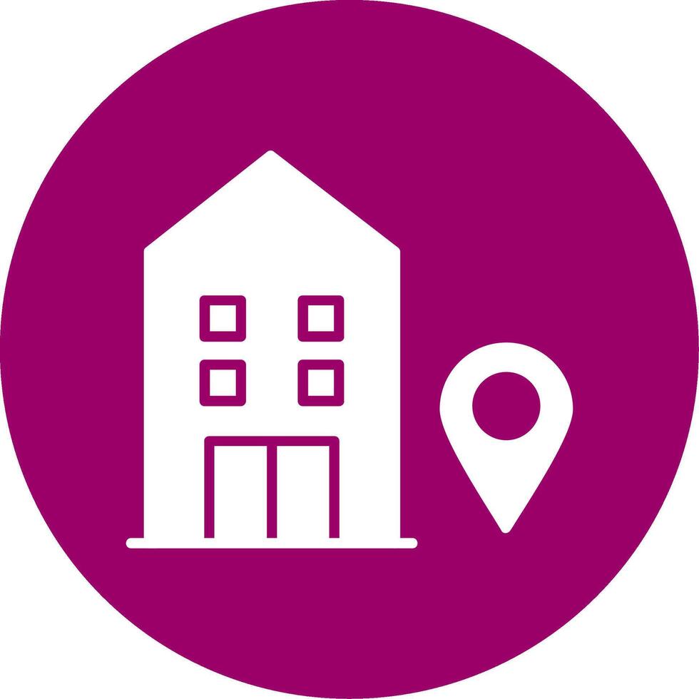 Hotel location Vector Icon