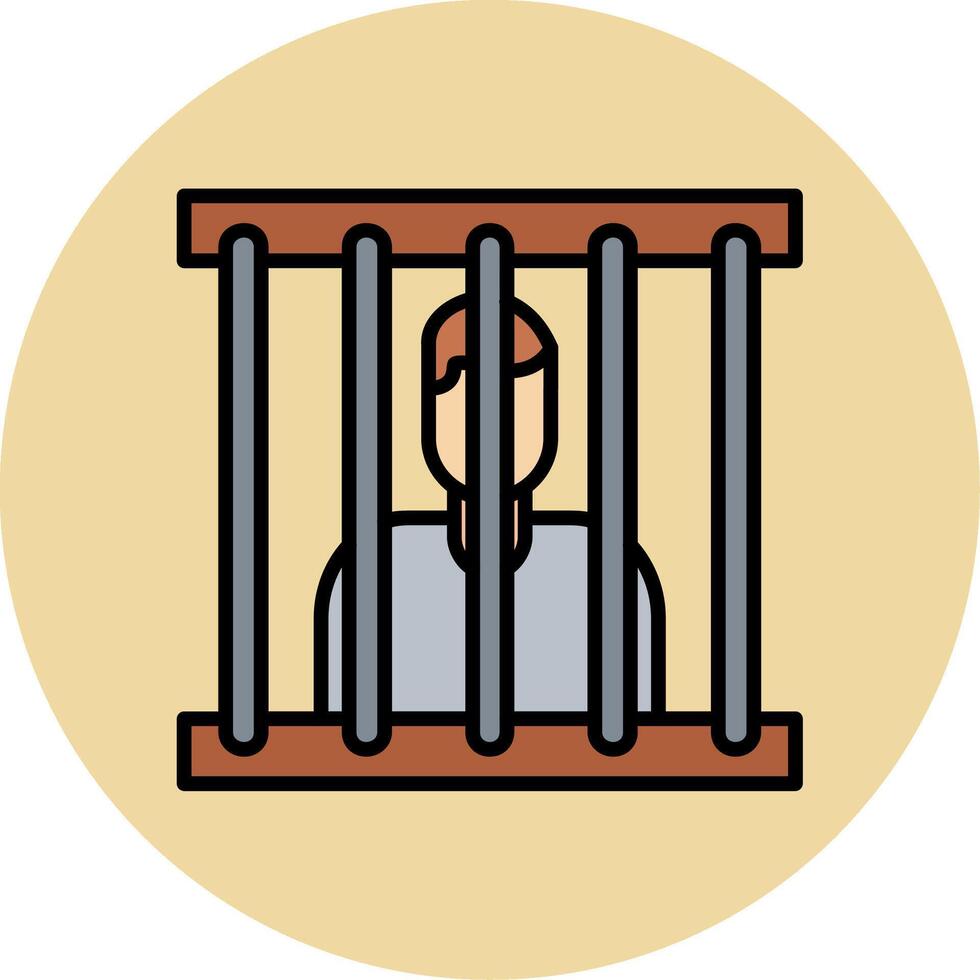 icono de vector de prisionero