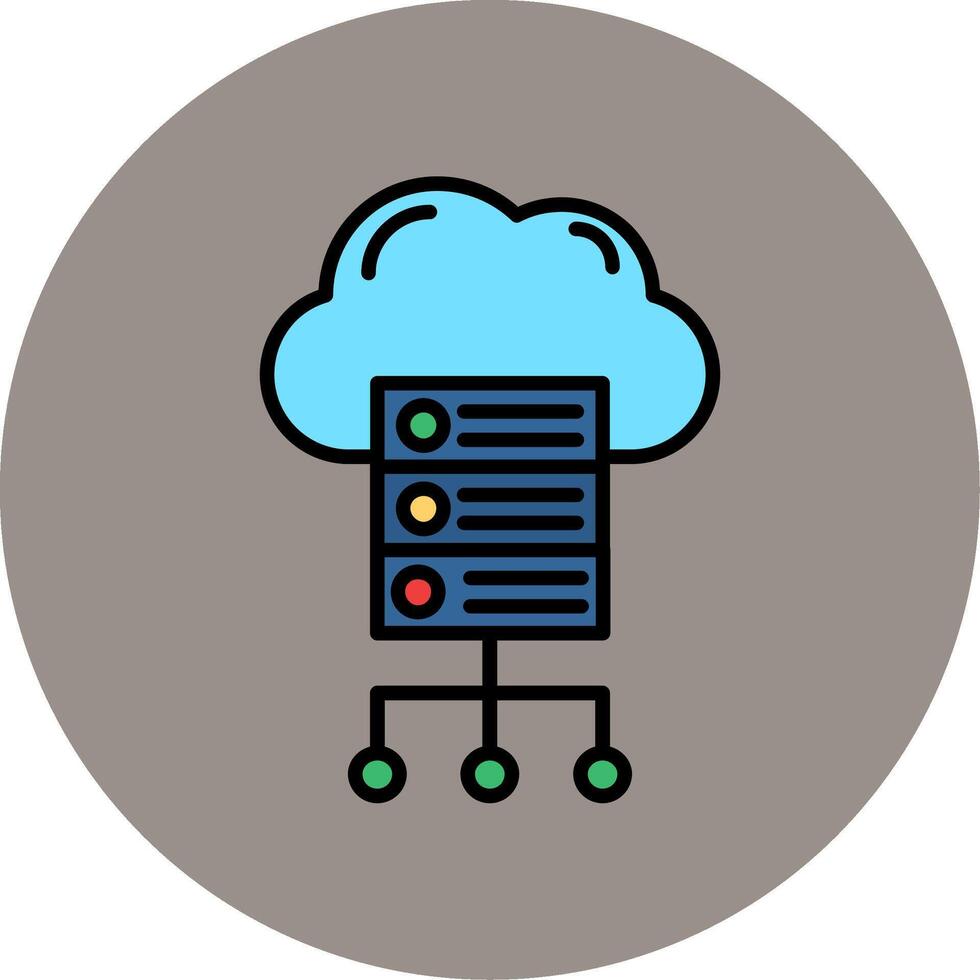 Cloud Server Vector Icon